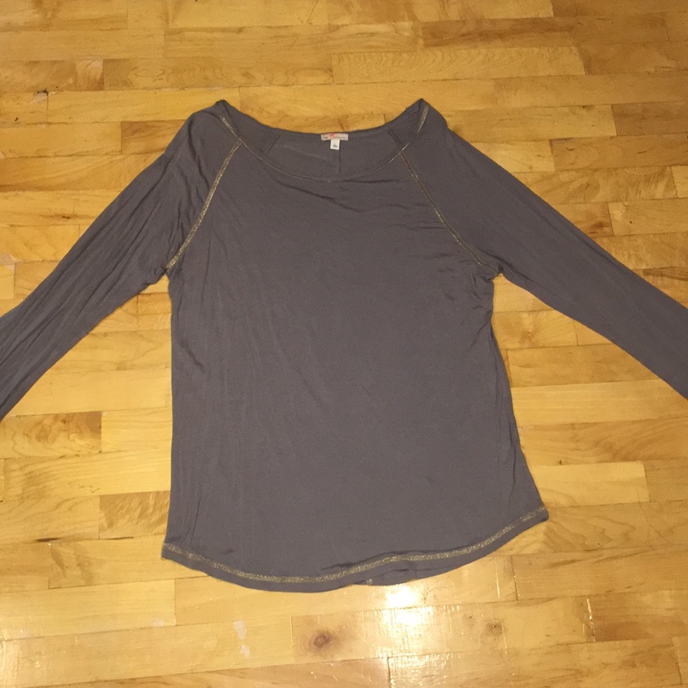 Grey and Gold Longsleeve Top